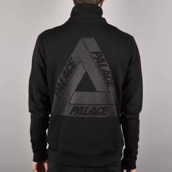 Palace Skateboard Quarter Zip Tech Jumper Sz Medium Big Tri-Angle Logo - Picture 1 of 13